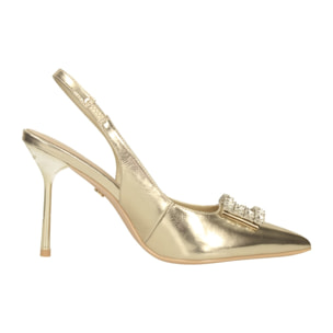 Décolleté sling back Donna Tata Italia Dorato