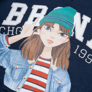 T-shirt Bambina Colore Navy