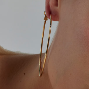 Pendientes de 60mm de diámetro acabado oro amarillo de 18k