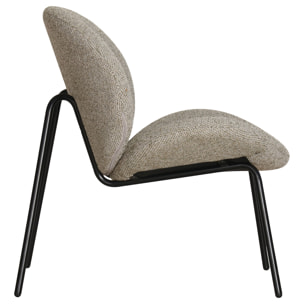 Fauteuil en tissu vert chiné SACHA