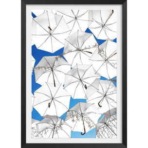 Affiche poster ombrella Affiche + cadre en bois - Noir