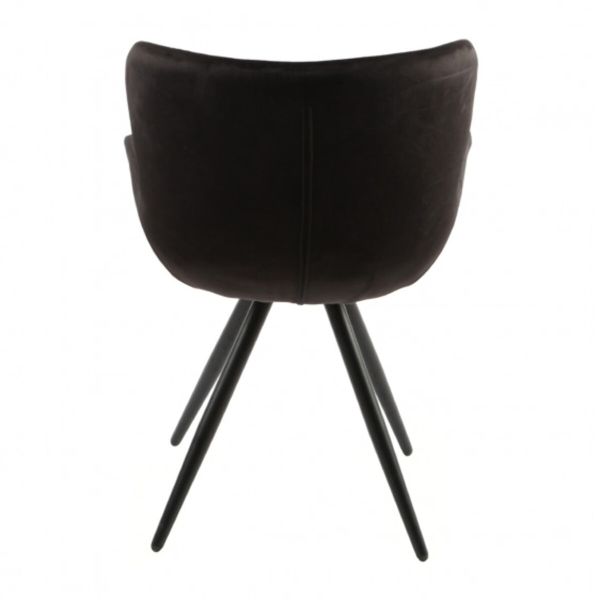 Chaise en velours avec piètement en métal noir - LILOU