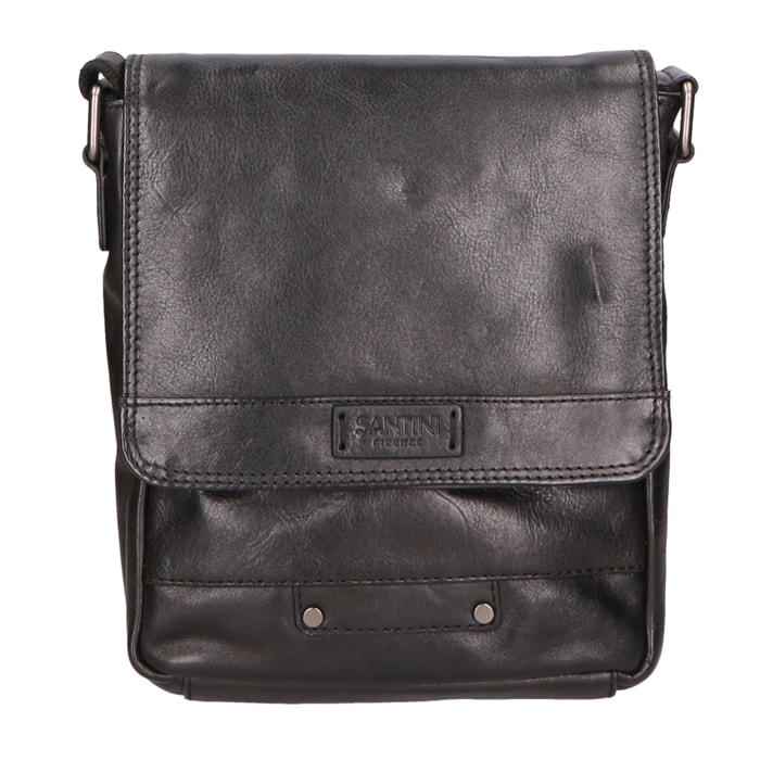 Borsa a tracolla unisex In Vera pelle Made in Italy 21x25x5 cm