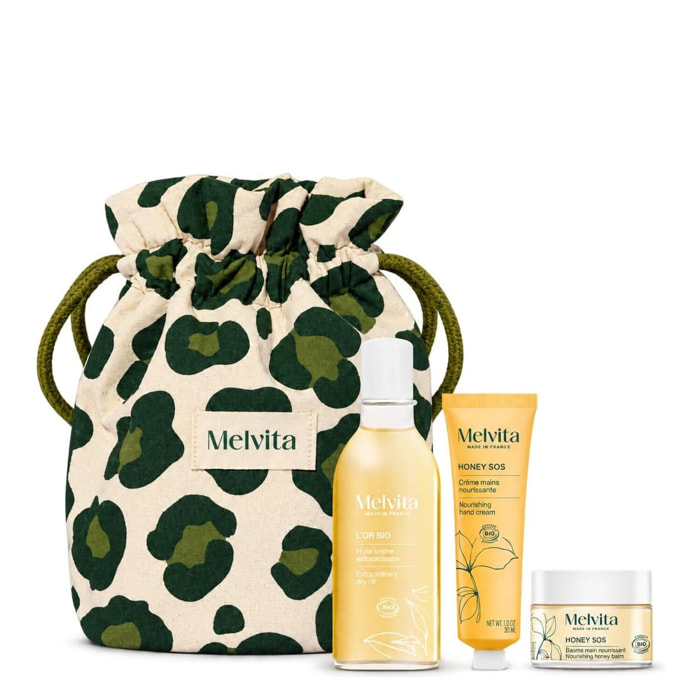 La Routine Nourrissante - Coffret Huile Or Bio 50ml + 2 Produits