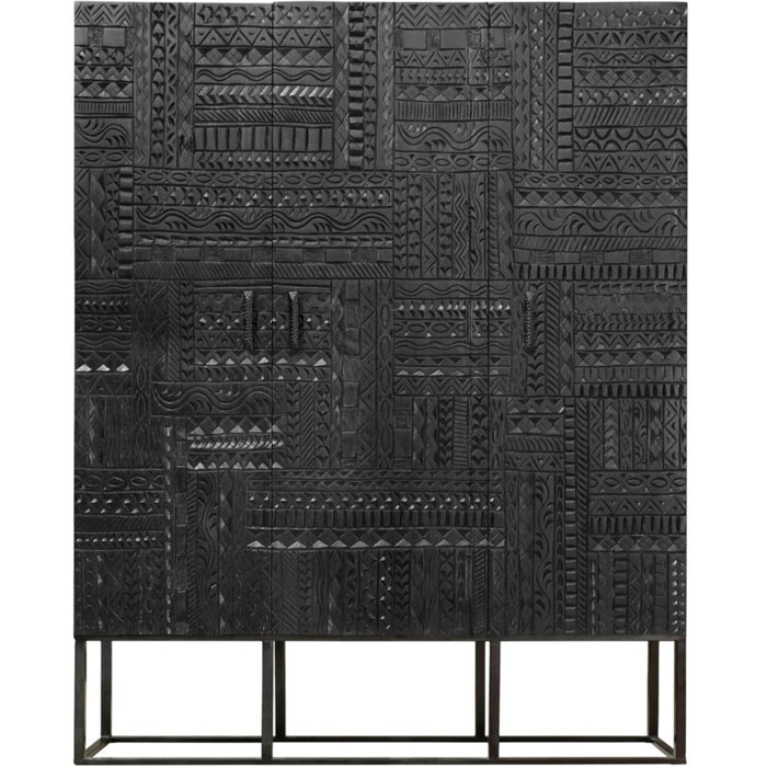 Armario de Madera de Mango 120 Cm Estilo Étnico