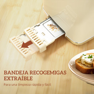 Set Desayuno con Pantalla LED Táctil, Hervidor de Agua 1,7L 2200W, Función Mantener Caliente, Tostadora Pan Ranura Ancha 2 Rebanadas, 6 Niveles Tostado, Crema