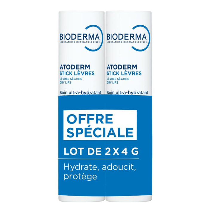 Atoderm - Stick Lèvres Ultra-Hydratant 2x 4g