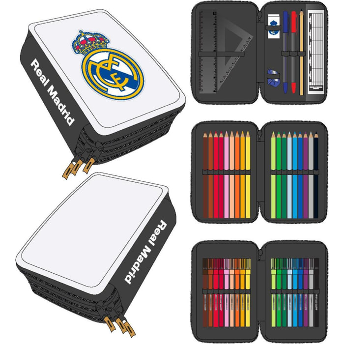 Plumier Con Accesorios Giotto Real Madrid