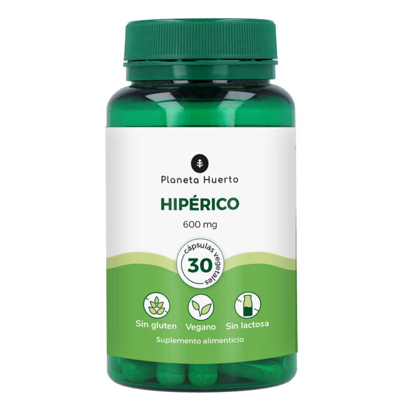 PLANETA HUERTO | Hipérico 30 Caps – Ansiolítico Natural para la Ansiedad y Depresión