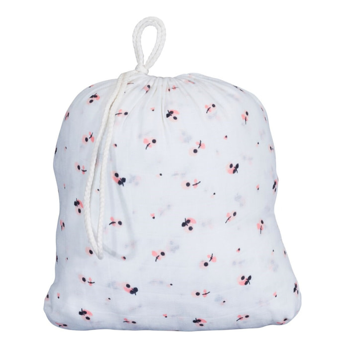 Lot de 2 draps housse bébé en coton bio blanc