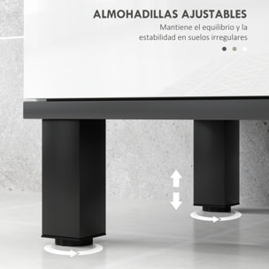 Mueble bajo Lavabo Mueble de Lavabo con Pie Mueble de Baño con 2 Puertas y Estantes Ajustables para Lavabo con Pedestal o con Pies 80x34x60 cm Blanco Brillante