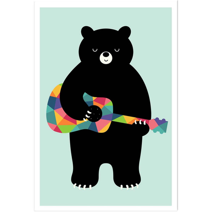 Affiche  rock and roll bear Affiche seule