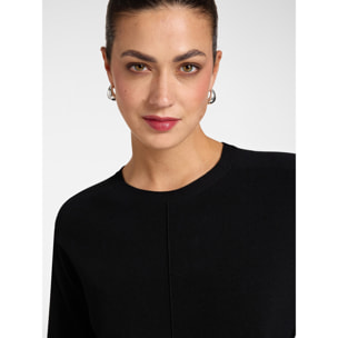 Elena Mirò - Vestido de cuello alto en viscosa - Negro