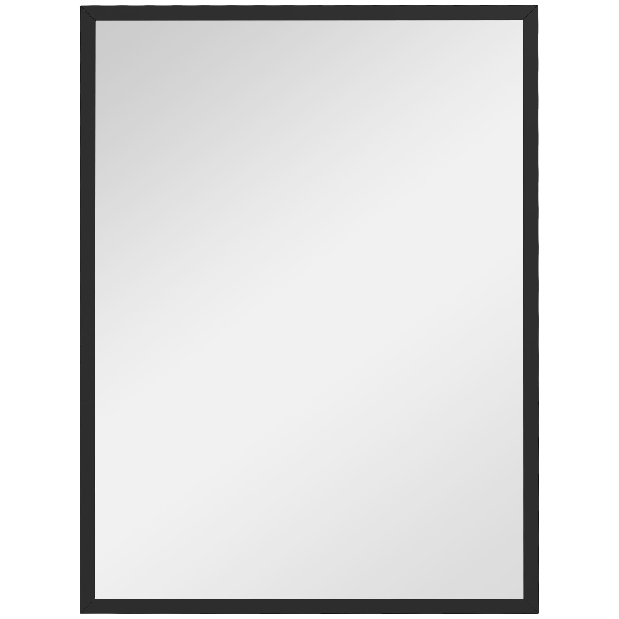 Miroir mural rectangulaire dim. 60L x 80H cm MDF noir