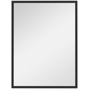 Miroir mural rectangulaire dim. 60L x 80H cm MDF noir