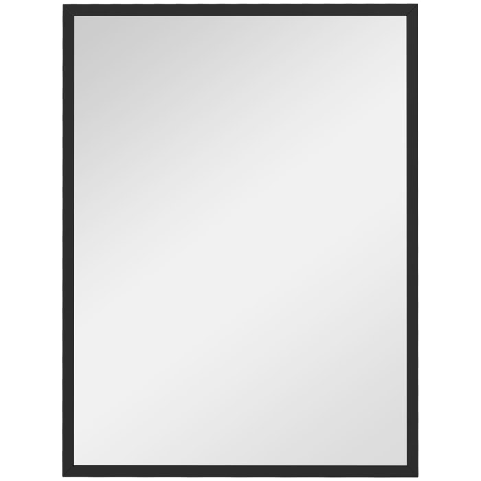 Miroir mural rectangulaire dim. 60L x 80H cm MDF noir