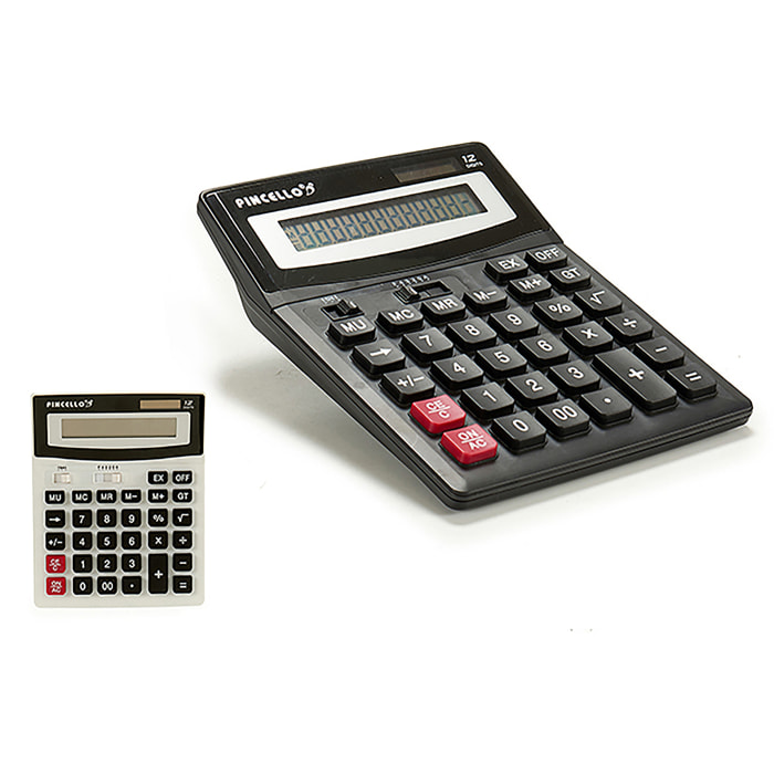 CALCOLATRICE GRANDE SOLARE S2 NERO BIANCO. COLORE CASUALE