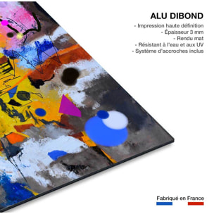 Tableau abstrait circle yellow blue Tableau alu Dibond