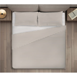 SET LENZUOLA LETTO SINGOLO DIS.STRIPES BEIGE LINEA N.
