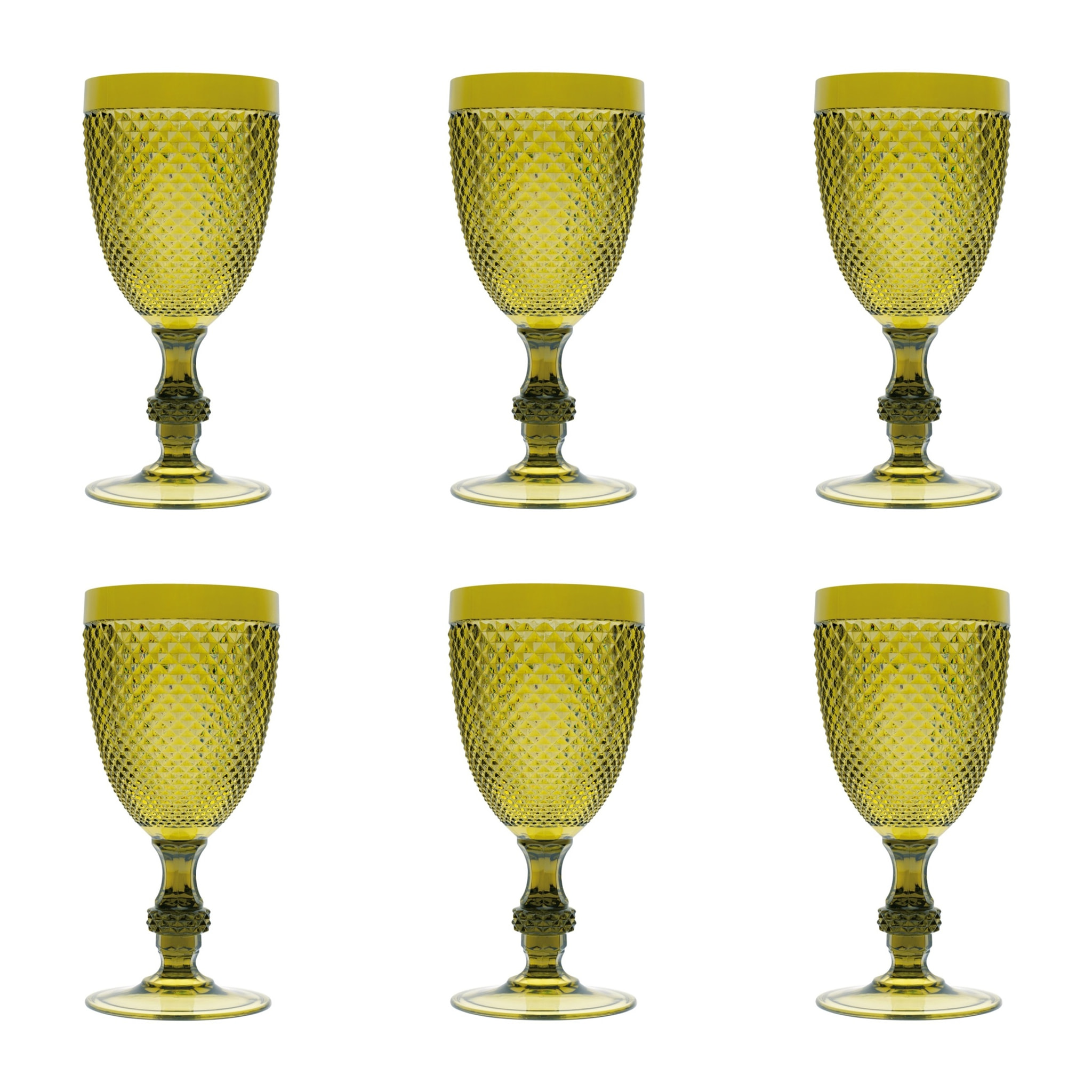 Set 6 Calici Excelsa – Diamond, Plastica Verde 39 cl