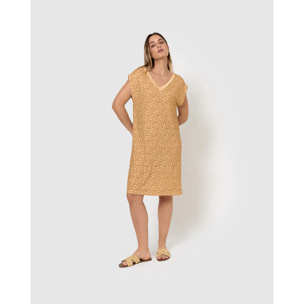 Vestido corto soft diya ocre