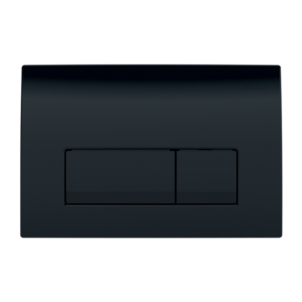 Delta 50 Plaque de commande double touche, Noir  brillant (115.119.DW.1)