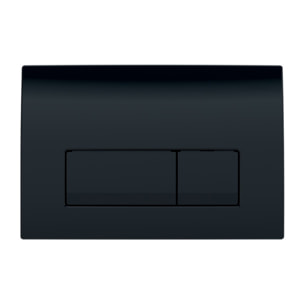 Delta 50 Plaque de commande double touche, Noir  brillant (115.119.DW.1)