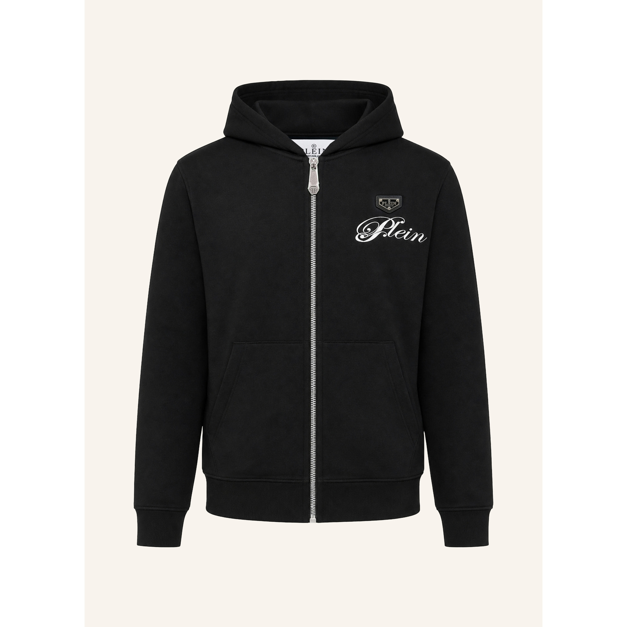 PHILIPP PLEIN Felpa con zip e cappuccio TEDDY