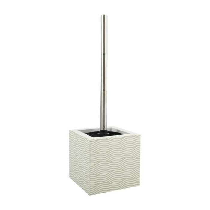 Brosse Wc avec support MDF & Acier Inox WAVE Beige MSV