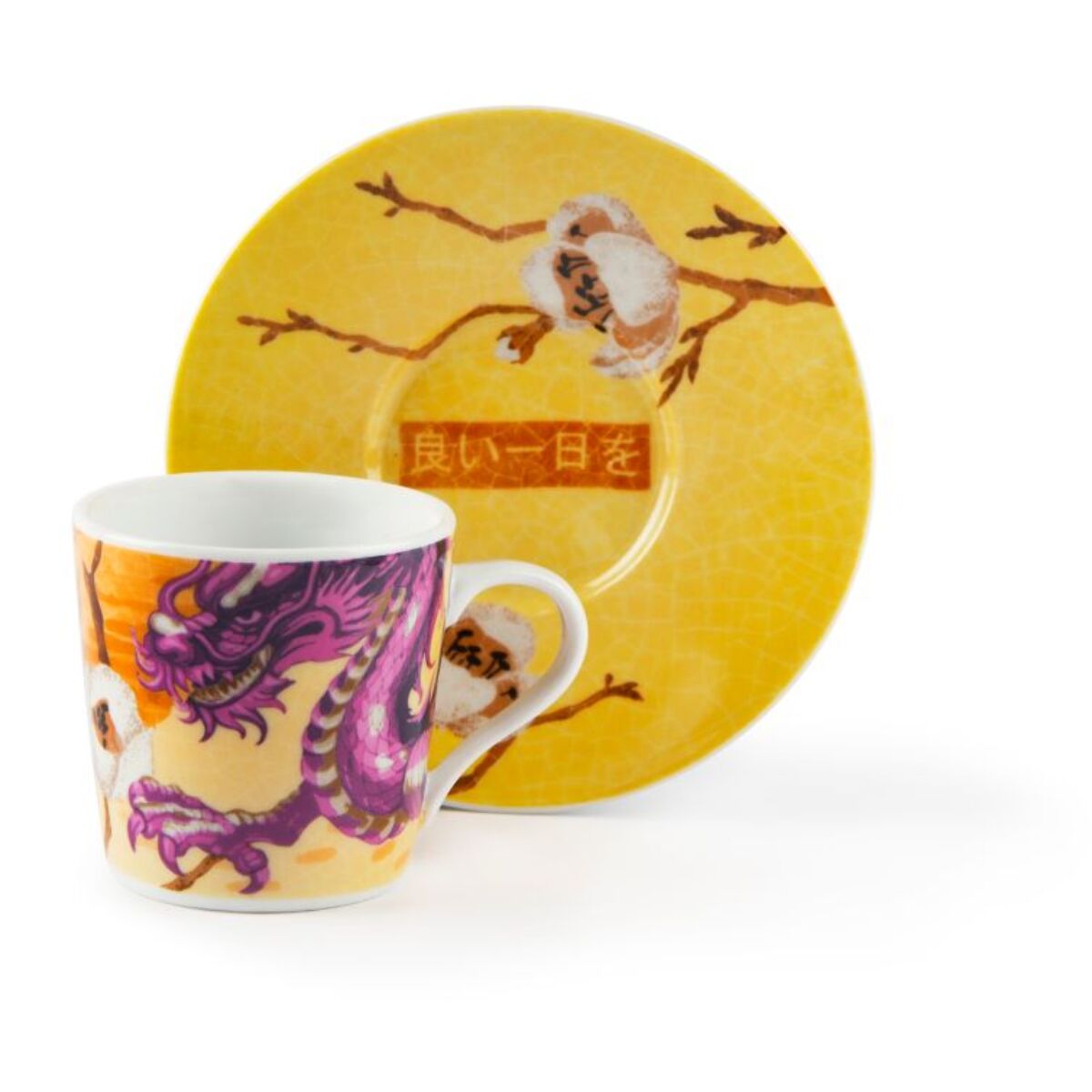 Set 6 Tazze Caffè con Piattino Excelsa – Fuji, Porcellana Multicolore