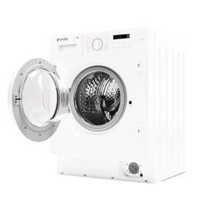 EVVO Lavadora 9 kg integrable Aura 9, 1350 rpm, Clase energética A, Motor Inverter, Tambor eProtect, 15 programas, Smart Load, Lavado Rápido, Inicio diferido