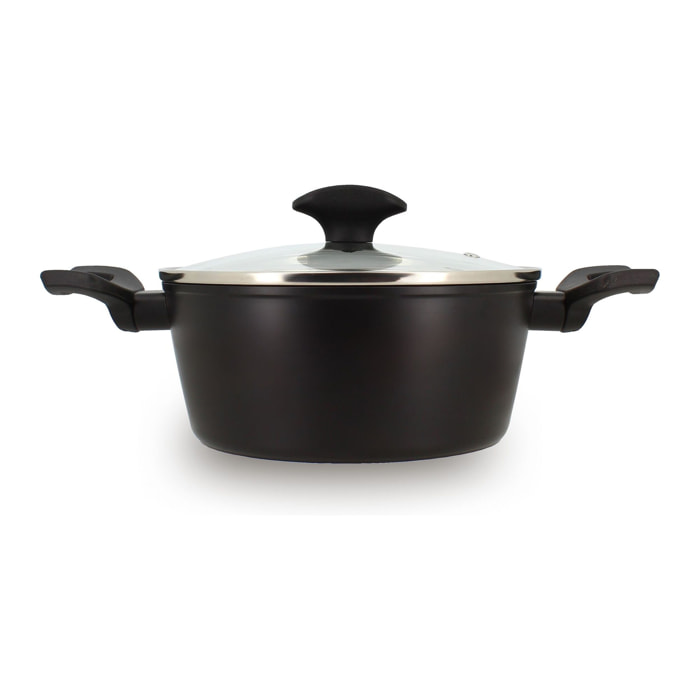 Faitout antiadhésif en aluminium noir 20cm - tous feux FIRST