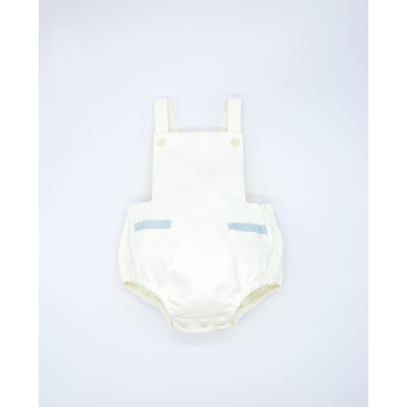 Peto bolsillos piqué blanco