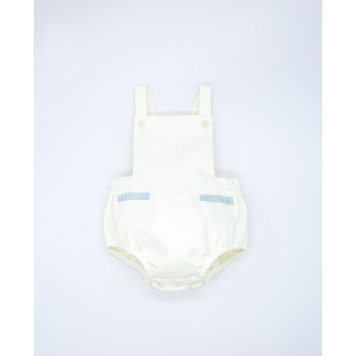 Peto bolsillos piqué blanco