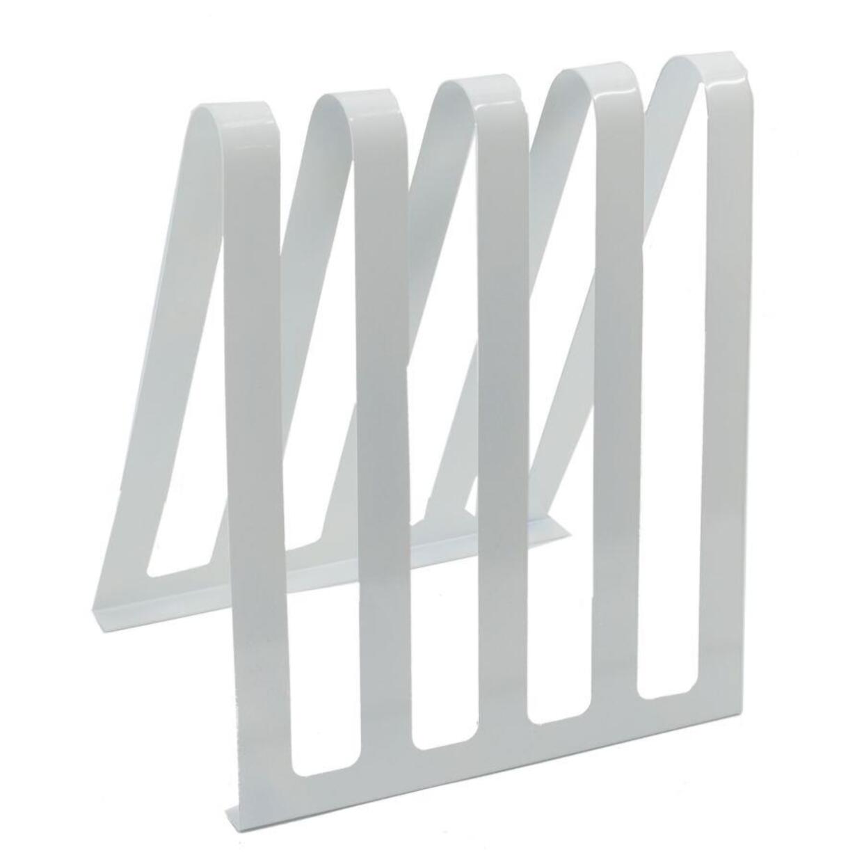 Portariviste in metallo bianco 4 posti cm31x22h36