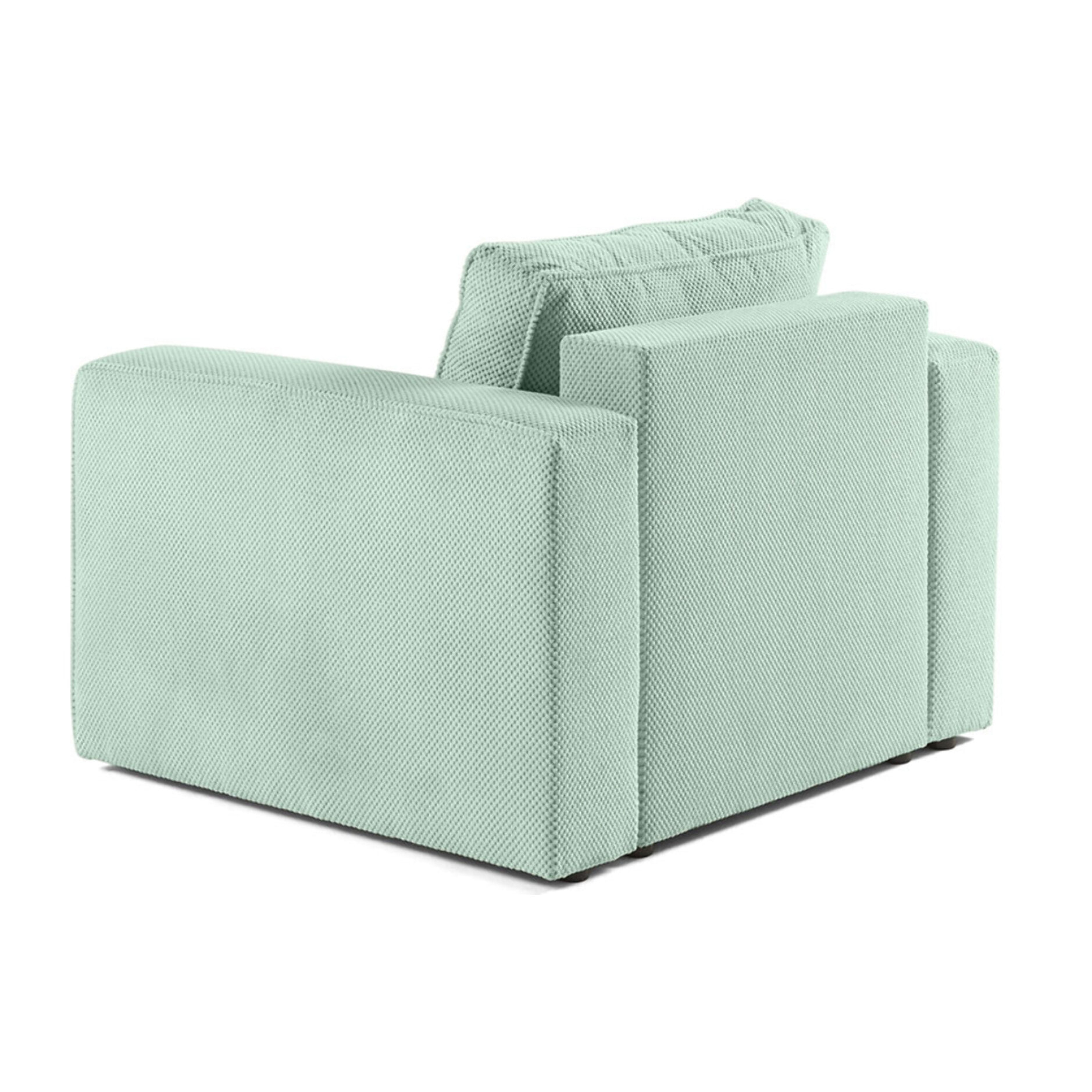 Topaze - fauteuil - en velours texturé - Bleu