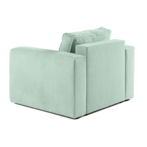 Topaze - fauteuil - en velours texturé - Bleu