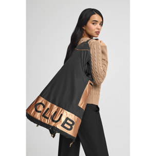 Chaleco acolchado negro con logo Polo Club