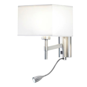 LEDS C4 APLIQUE BRISTOL LED 2.2 BLANCO CÁLIDO - 3000K NÍQUEL SATINADO. PANTALLA NO INC