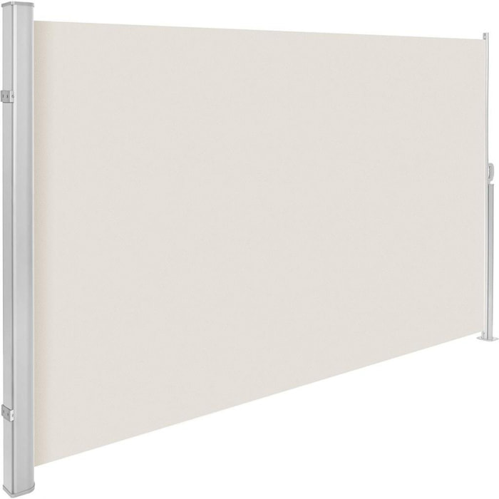 Tende Da Sole Paravento a Scorrimento Laterale Avvolgibile 180X300Cm. Corpo Interamente In Alluminio.Colore Beige