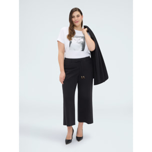 Fiorella Rubino - T-shirt in cotone con stampa gatto - Bianco