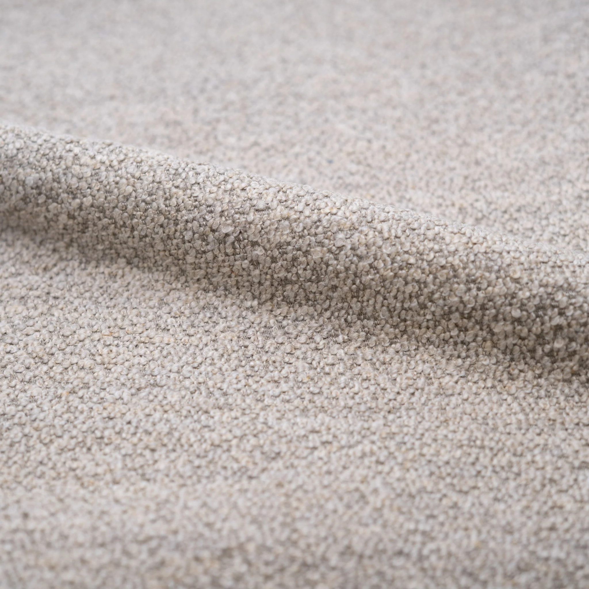 Chaise de bureau pivotante et réglable en tissu bouclé beige - Dune