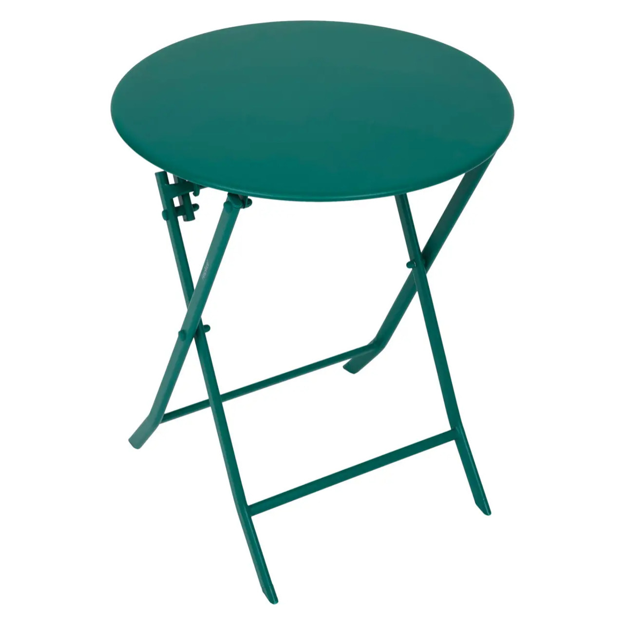 Table de jardin 2 places Greensboro plaible D60cm vert opale