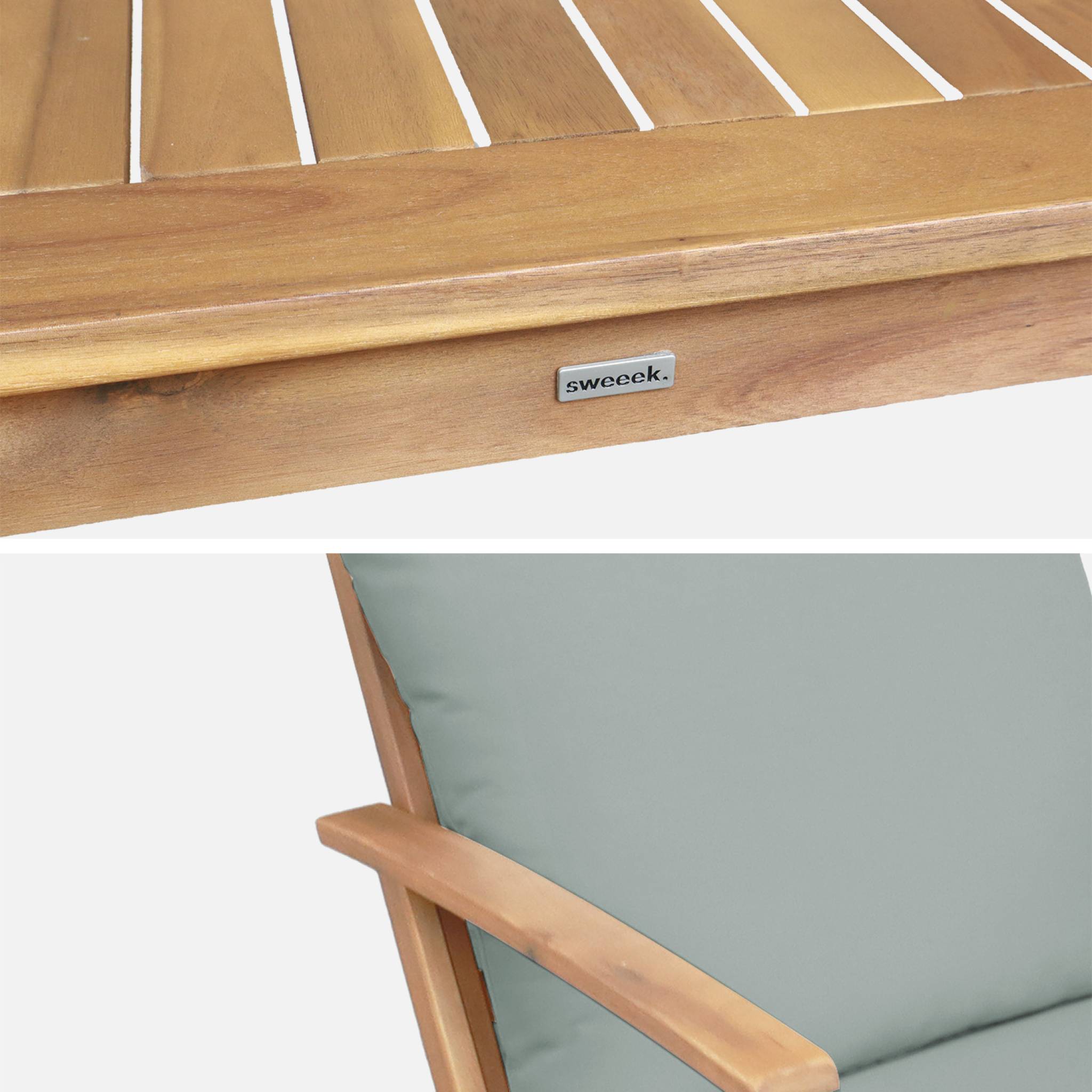 Salon de jardin bois d'acacia 2 places USHUAIA