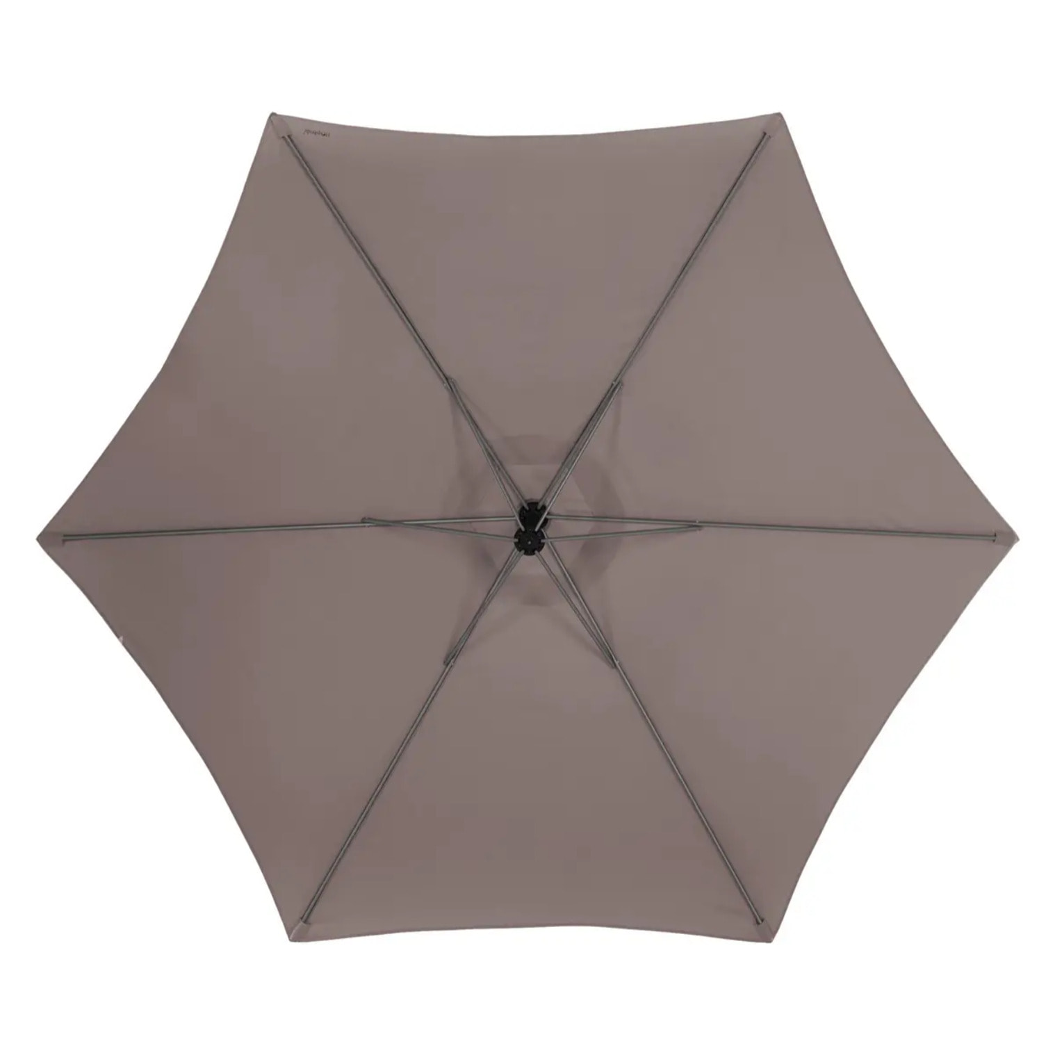 Parasol déporté rond "Manoa" taupe & graphite 3m en aluminium traité époxy