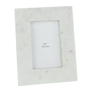J-Line cadre photo Marbre - pierre - blanc - small