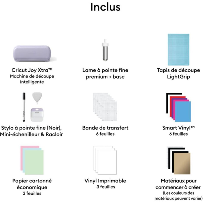 Machine de découpe CRICUT Bundle Joy Xtra Lavande