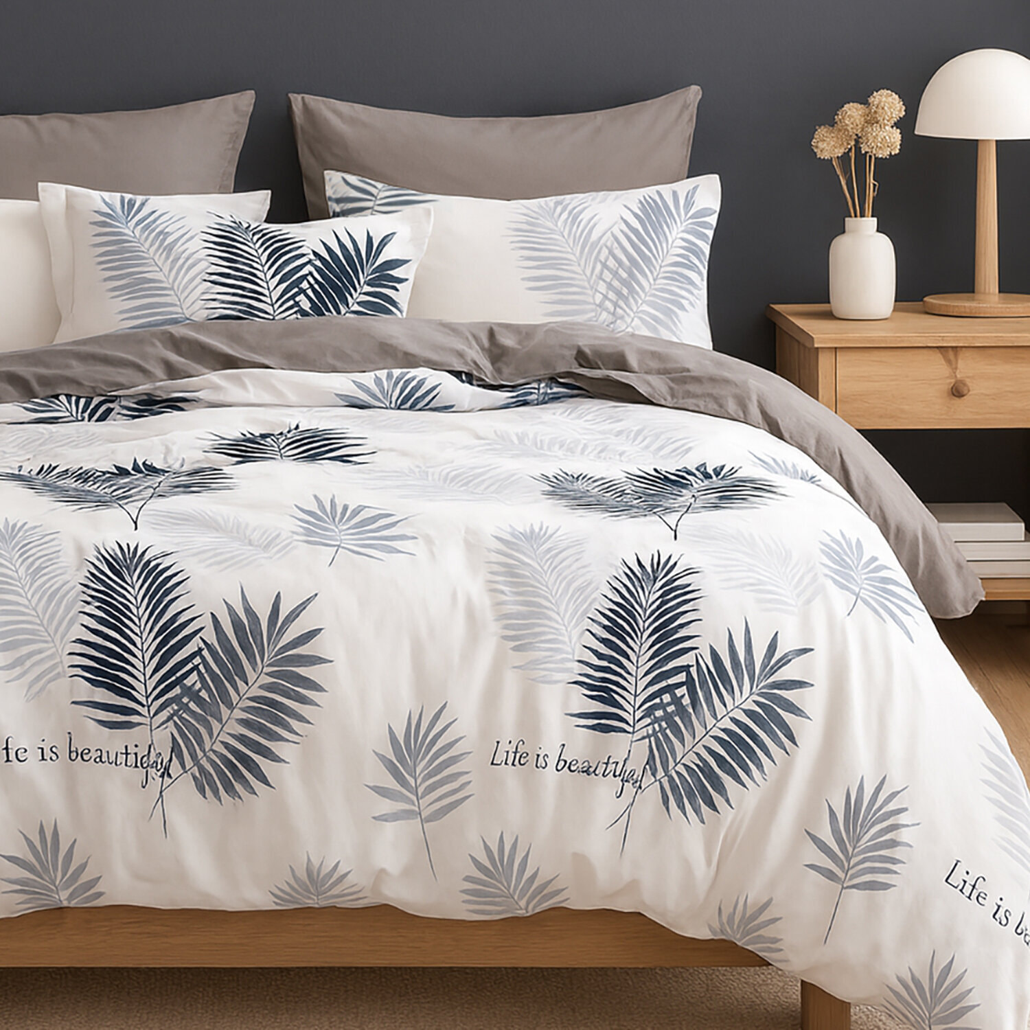 Parure housse de couette en polycoton - lygor