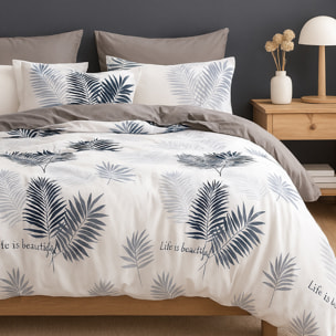 Parure housse de couette en polycoton - lygor