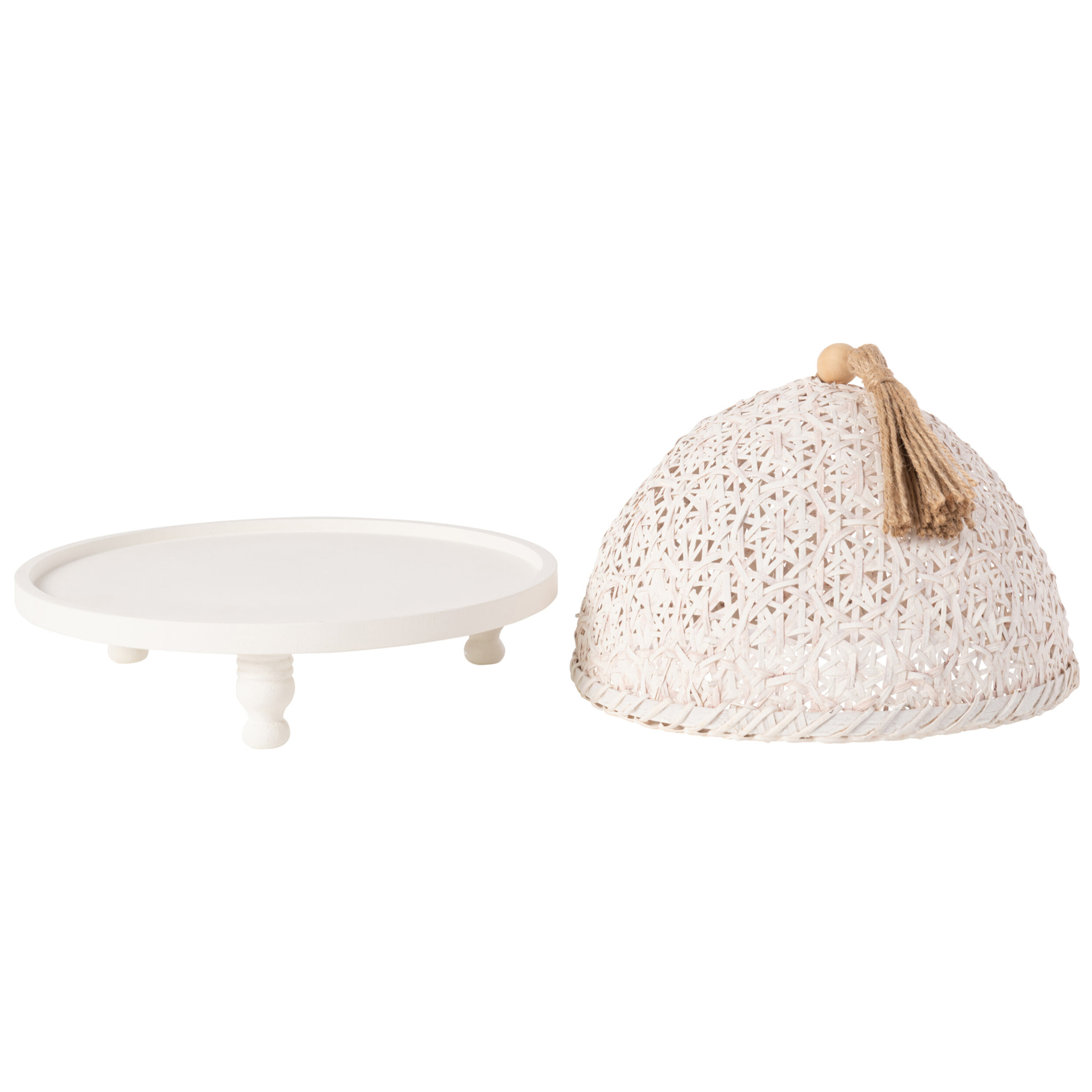 J-Line cloche alimentaire - bois - blanc